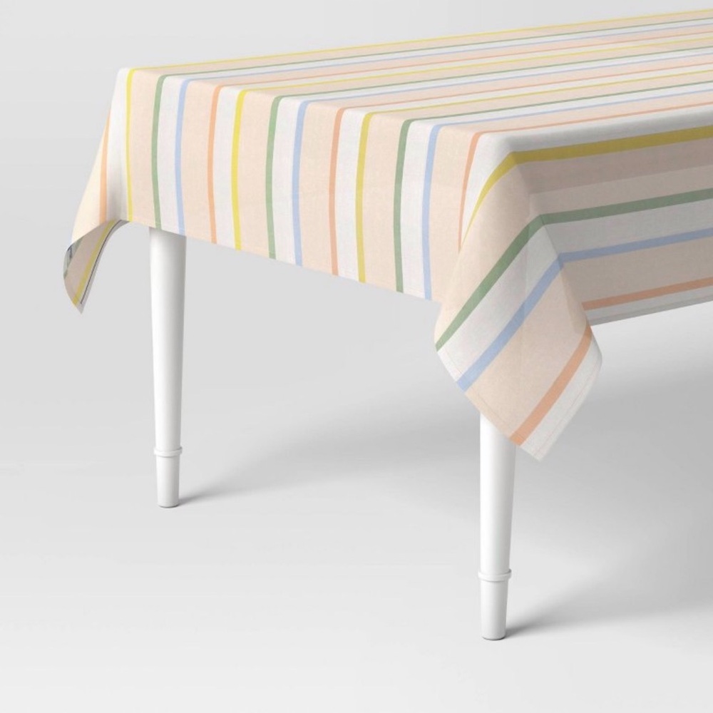 Striped Multicolor Tablecloth
